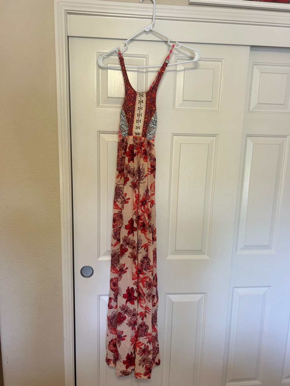 Maaji Pink and Orange Mixed-Print Swim Top/dress